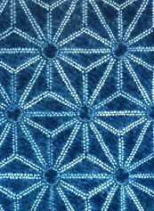 shibori,  indigo shibori shiborizome asa no ha, white shadow shibori, indigo aizome hemp leaf pattern master shibori technique, ori nui, textile, japanese shibori, traditional shibori