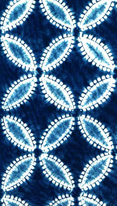 Shibori Studio, shibori, shippo tsunagi shibori design pattern, indigo shibori, japanese shibori, indigo dyeing, shiborizome, indigo, aizome, textile, cotton, resist shibori, traditional shibori, award shibori, cotton fabric textile shibori, shibori design